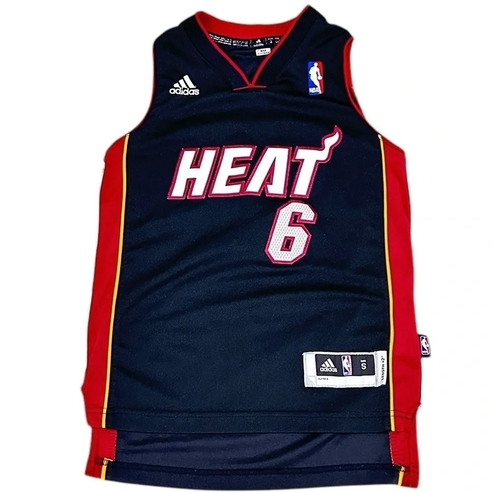 Adidas nba Black Red Heat Basketball Jersey sleeveless LeBron james unisex small